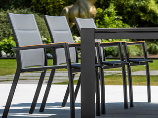 Mona Ceramic Extension Table with Sevilla Teak Arm Chairs -13pc Outdoor Dining Setting_6