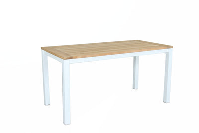 Corfu Outdoor Dining Table in White / 150x75cm 1