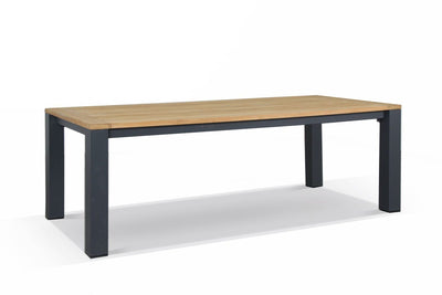 Corfu Outdoor Dining Table in Charcoal / 220x100cm