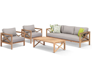 MELB FLOORSTOCK SALE - Hampton 4pc Teak Outdoor Lounge Setting_2