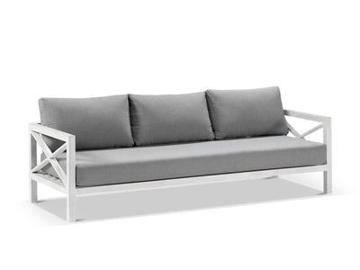 Hampton Outdoor Lounge in White Wash / Cast Slate