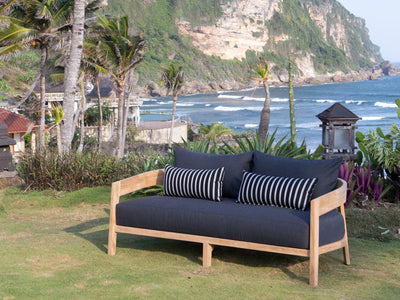 Ubud Outdoor Lounge in Teak / Sooty / 2 Seater 1