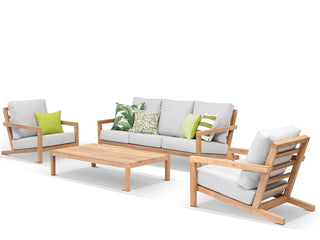 MELB CLEARANCE- Venlo 4pc Teak Outdoor Lounge Setting_1