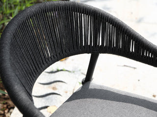 Nivala Outdoor Dining Chair in Charcoal / Dark Grey / Slate - lifestyle.