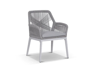 Barcelona Table Extension & Serang Chairs | Outdoor Dining Setting in White / Gobi / 9pc 280cm_5