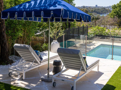 Aspen Outdoor Sunlounge in White / Grey Chine 6.