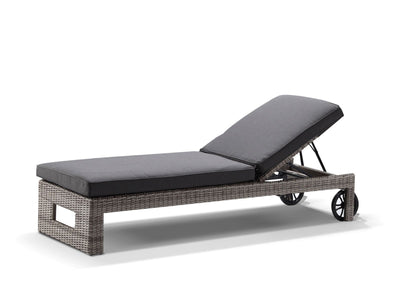 Rosseau Outdoor Sunlounge in Moonscape / Canvas Coal
