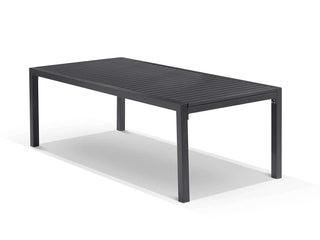 Bronte Extension Outdoor Dining Table in Charcoal / 200 - 320cm - close-up.