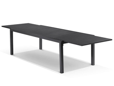 Bronte Extension Table & Bailey Chairs | Outdoor Dining Setting in Charcoal / 11pc 320cm_3
