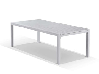 Bronte Extension Table & Verde Chairs | Outdoor Dining Setting in White / Light Grey / 11pc 320cm_3