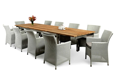 RUNOUT MODEL - Marseille Extension Table With Mateus Chairs 11pc Outdoor Dining Setting_1