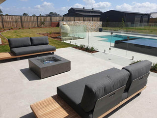 Truro Teak Platform | Outdoor Lounge Setting in Sooty / 4 Seater / Truro Coffee Table_15