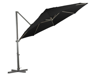 Pandanus 330 Octagonal Outdoor Cantilever Umbrella in Charcoal Texture 4.