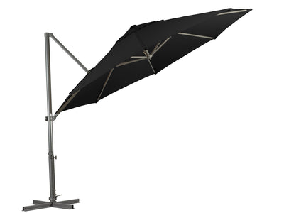 Pandanus 330 Octagonal Outdoor Cantilever Umbrella in Charcoal Texture 4.