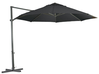 Pandanus 330 Octagonal Outdoor Cantilever Umbrella in Charcoal Texture 3.