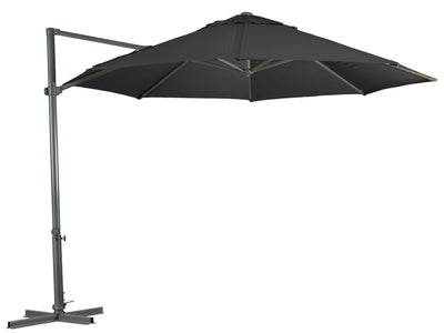 Pandanus 330 Octagonal Outdoor Cantilever Umbrella in Charcoal Texture 3.