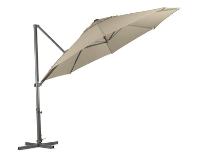 Pandanus 330 Octagonal Outdoor Cantilever Umbrella in Taupe Texture 1
