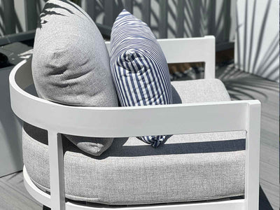 Pasadena Sofa Set | Outdoor Lounge Setting in White / Dove / 5 Seater / Pasadena Coffee Table_5