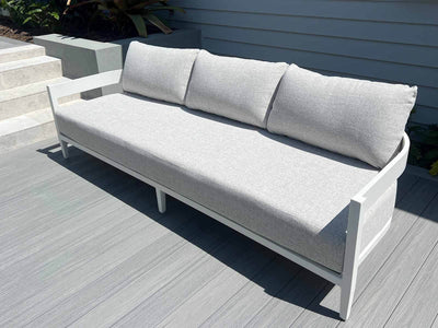 Pasadena Sofa Set | Outdoor Lounge Setting in White / Dove / 5 Seater / Pasadena Coffee Table_6