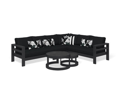 Aspen Modular | Outdoor Lounge Setting in Charcoal / Sooty / 6 Seater / Aspen Coffee Table Set_1