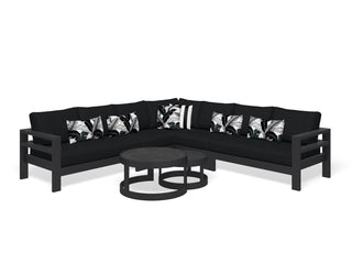 Aspen Modular | Outdoor Lounge Setting in Charcoal / Sooty / 7 Seater / Aspen Coffee Table Set_1