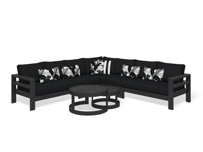 Aspen Modular | Outdoor Lounge Setting in Charcoal / Sooty / 7 Seater / Aspen Coffee Table Set_1