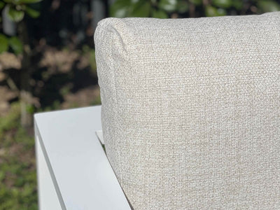 Milos Sofa Set | Outdoor Lounge Setting in White / Pebble / 4 Seater / Without Coffee Table_3