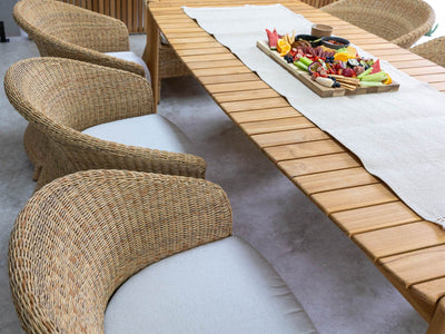 MELB  CLEARANCE- Pescara Teak Table with Marmaris Chairs 7pc Outdoor Dining Setting_2