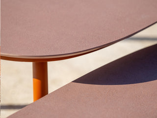 ~Phil Outdoor Side Table in Rust / Marsala Red 2