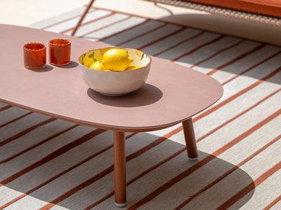 Phil Outdoor Coffee Table in Rust / Marsala Red 1
