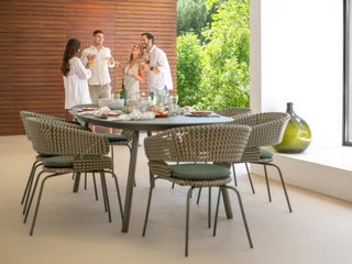 Phil Outdoor Dining Table in Green / Chester Green 3