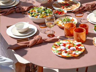 Phil Outdoor Dining Table in Rust / Marsala Red 1
