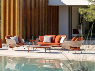 Phil Sofa Set | Outdoor Lounge Setting in Rust / Urban Glow / Play Saffran