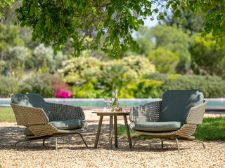 Phil 3pc Sofa Set | Outdoor Balcony Setting in Green / Forest Fog / Play Cedrus
