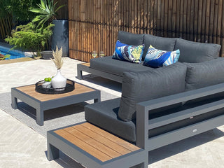 SYD FLOORSTOCK SALE- Aspen 5 Seater Outdoor Teak Platform Lounge Setting_15
