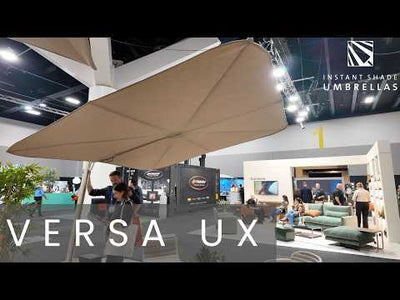 Versa UX 3m Square Cantilever Outdoor Umbrella with Base in Black 6