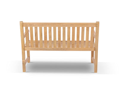 Princeton Outdoor Bench in 130cm - back view.