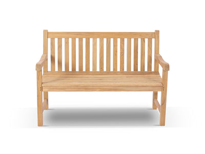 Princeton Outdoor Bench in 130cm - front view.
