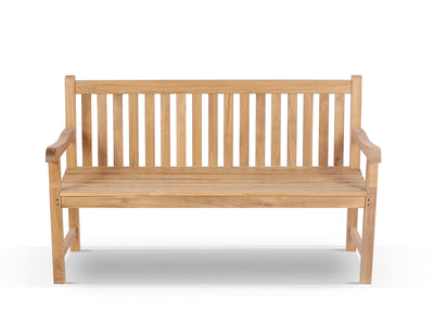Princeton Outdoor Bench in 150cm - front view.