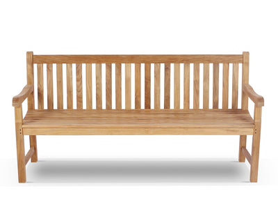 Princeton Outdoor Bench in 180cm - front view.