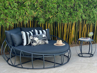 Purist Outdoor Side Table in Charcoal 1