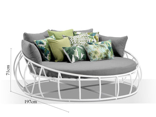 Purist Outdoor Daybed in Charcoal / Sooty 2.