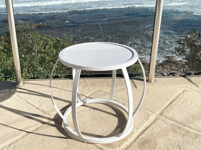 Purist Outdoor Side Table in White