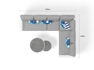 Aspen Modular | Outdoor Lounge Setting in White / Grey Chine / 6 Seater / Aspen Coffee Table Set_16