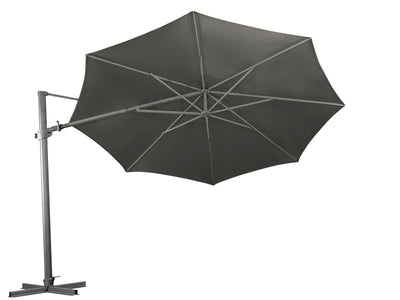 Regis 350cm Octagonal Outdoor Cantilever Umbrella in Boulder Grey 4.