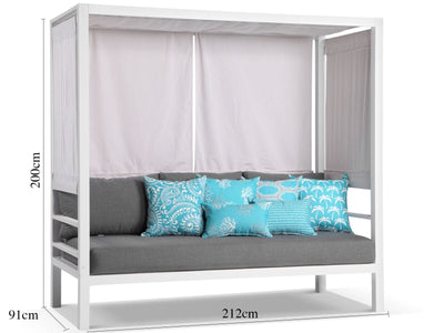 Rio Outdoor Daybed in Charcoal / Sooty 2.