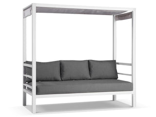 Rio Outdoor Daybed in White / Cast Slate 1