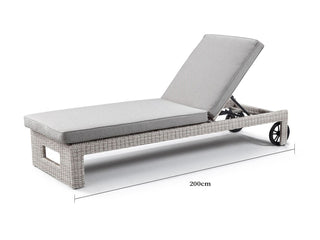 Rosseau Outdoor Sunlounge in Elk / Carbon Beige 2.