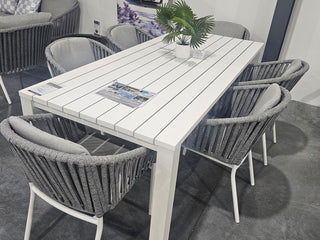 FLOORSTOCK SALE - Adele Table with Melang Chairs -7pc Outdoor Dining Setting_1