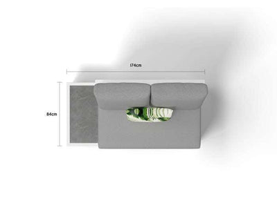 Aspen Ceramic Platform | Outdoor Lounge Setting in White / Light Grey / Grey Chine / 4 Seater 2LH-2RH / Aspen Coffee Table Set_5
